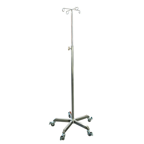 Stainless Steel IV Stand With Four Hook