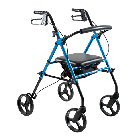 Aspire Flex Adjustable Seat Walker 8" Wheel - Blue