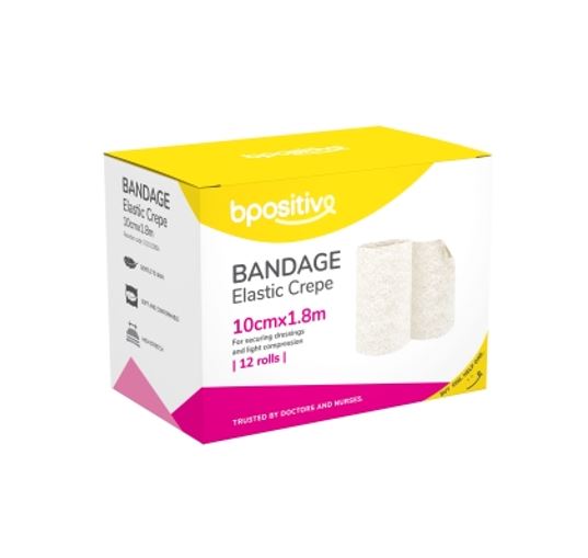 Bpositive Bandage Elastic Crepe 10cm X 1.8m