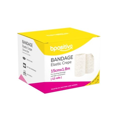 Bpositive Bandage Elastic Crepe 15cm X 1.8m