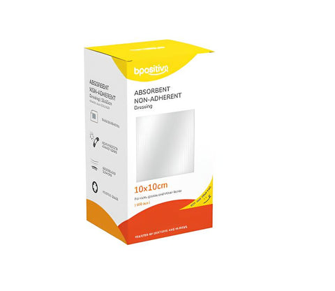 Bpositive Non Adhesive Absorbent Dressing 10 X 10cm