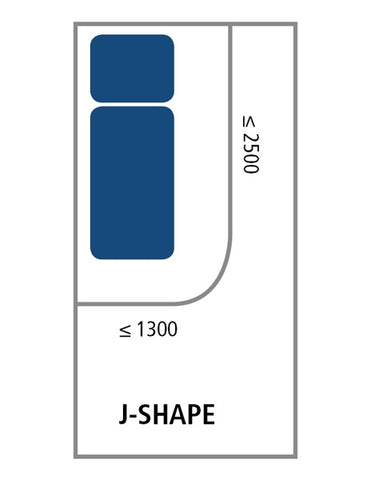 Curtain Track J Shape (2500 X 1300mm)