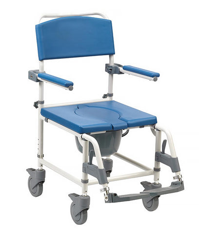 Drive Medical Aston Bariatric Transit Mobile  Shower Commode Heavy-Duty for Bariatric Needs