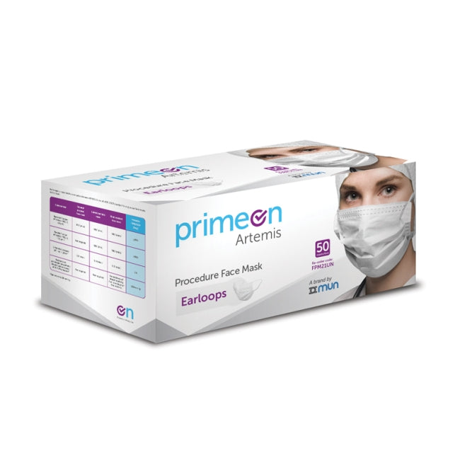 Prime On Artemis Procedure Face Mask Level 2 With Earloops White (Box/50  )