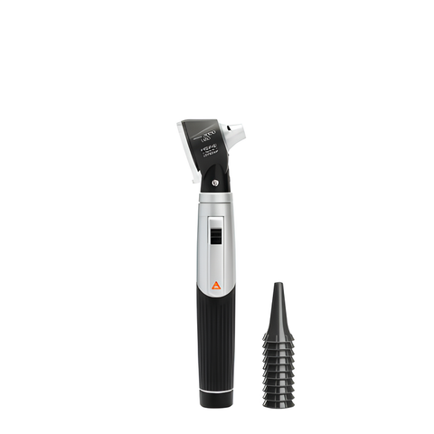HEINE Mini3000 LED Otoscope With Handle And Disposable Tips Black