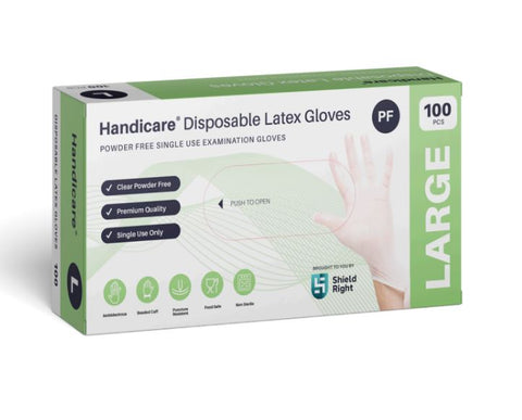 HandiCare Latex Disposable PF Gloves (Carton of 10 Boxes)