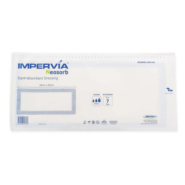 IMPERVIA Neosorb Superabsorbent Dressing 10cm X 10cm