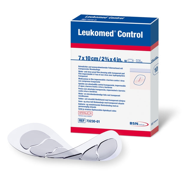 Leukomed Control Waterproof Island Dressing 7cm X 10cm Sterile