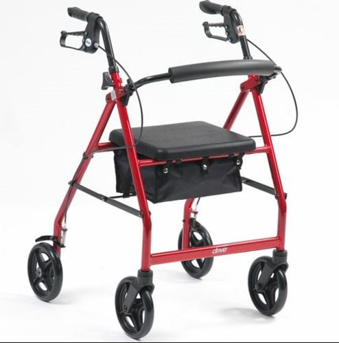 Lightweight Red Rollator 8"