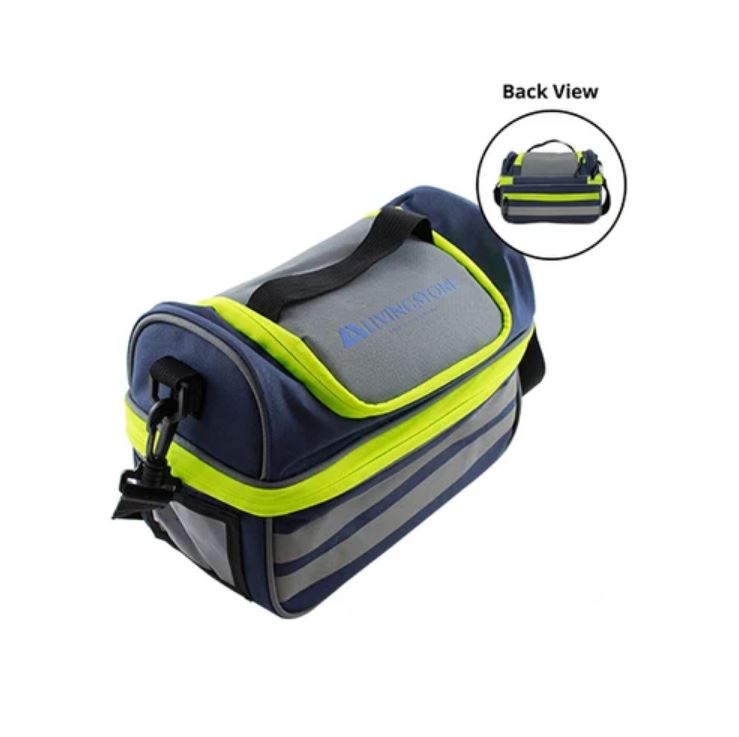 Livingstone Insulated Vaccine Cooler Bag, 24 x12 x19cm, 5.5Litres, Heavy Duty 600D PVC Coated Polyester, 3 Compartments with Zipper