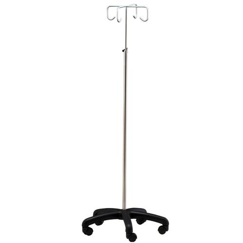 Mobile IV Stand with Plastic Base – 4 Hooks