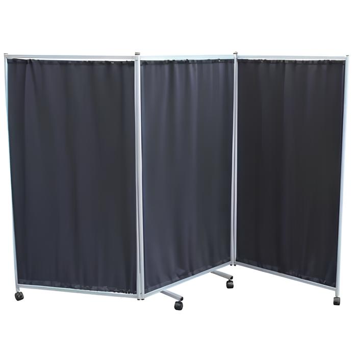 Privacy screen Three Fold With Curtains
