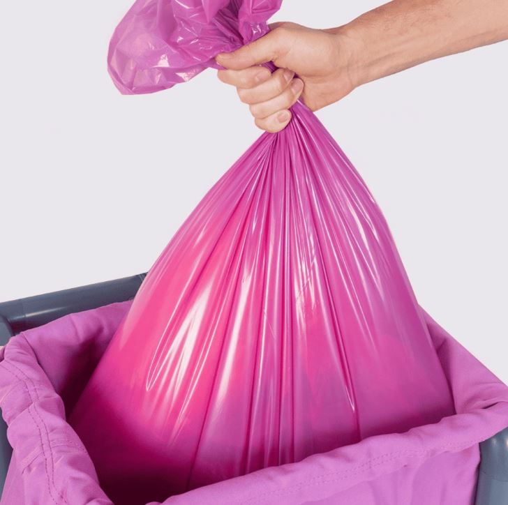 Purple Soluble Seam Laundry Bags for Cytotoxic Items( Medium)