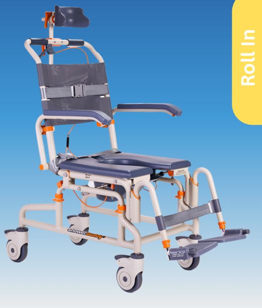 Roll-in Buddy Tilt mobile shower chair