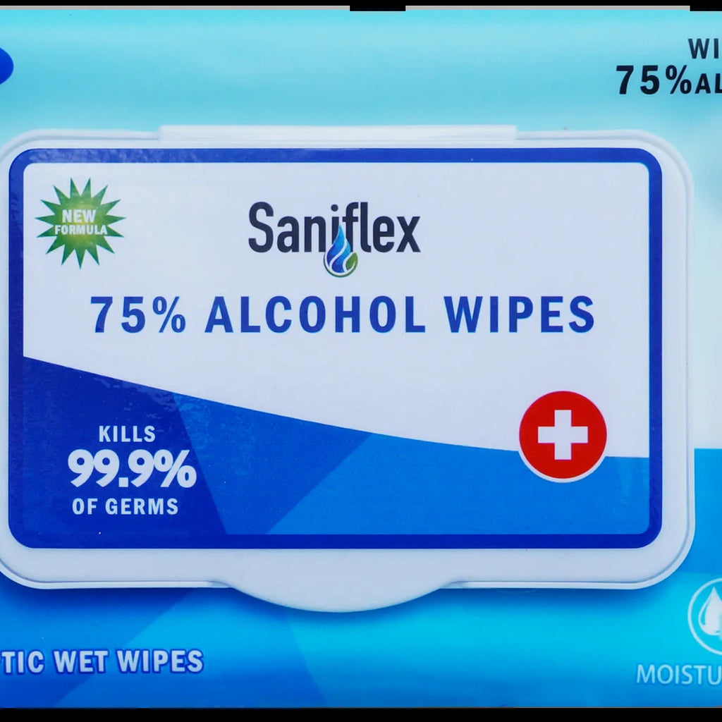Saniflex 75% Alcohol Sanitary Wipes - 50 pcs/pack (Carton of 42)