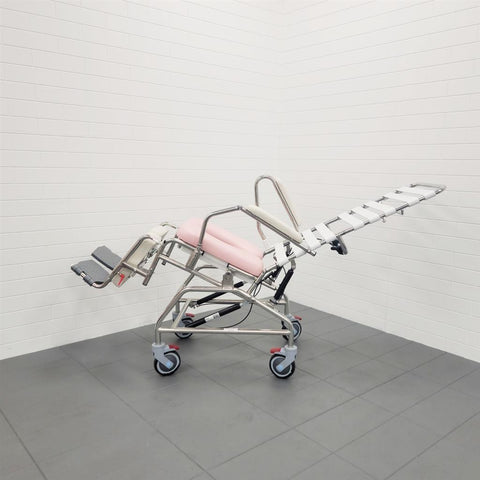 Tilt In Space Mobile Shower Commode With Swingaway Footrest