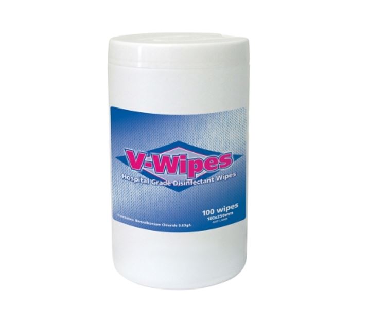 V-Wipes Disinfectant Wipes (TUB/100)