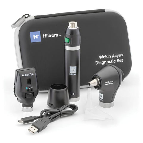 Welch Allyn Portable Diagnostic Set (LED Coaxial; MacroView Basic LED Otoscope; Li-Ion Basic Handle USB And Hard Case)
