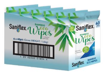 Eco Wipes for Hands & Surfaces 40 pack  (48/CTN)