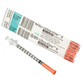 Syringe Insulin 0.3ml With 31g X 5/16" Ultra-Fine Needle BD