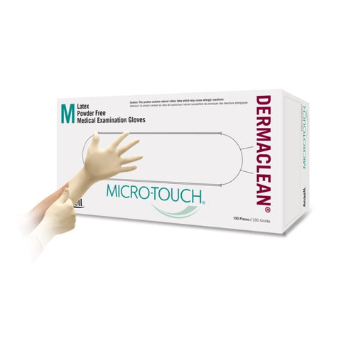 Latex Examination Powder Free Non Sterile Dermaclean Glove  Micro - Touch 100pcs\Box