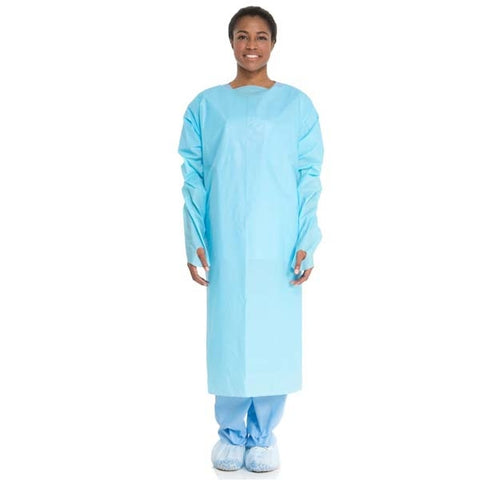 Gowns Thumbs-Up Blue Regular Size (Case of 75 Nos)