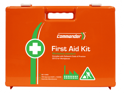 Workplace First Aid Kit (High Risk) Rugged Plastic Case, Includes Wall Bracket