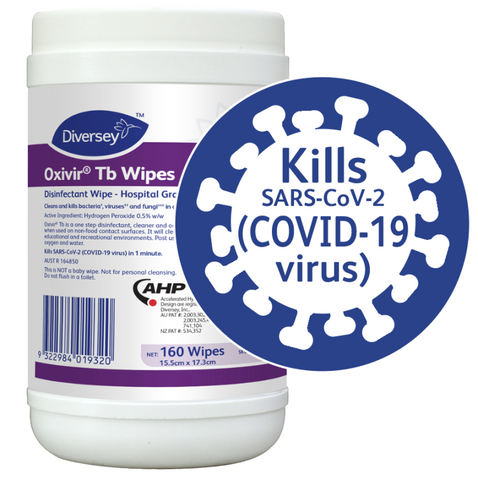 5283530 Oxivir Tb 160 Wipes (Size 15.5x17.3cm)